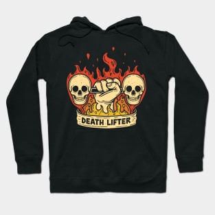 Skull Barbell Flaming Description Hoodie